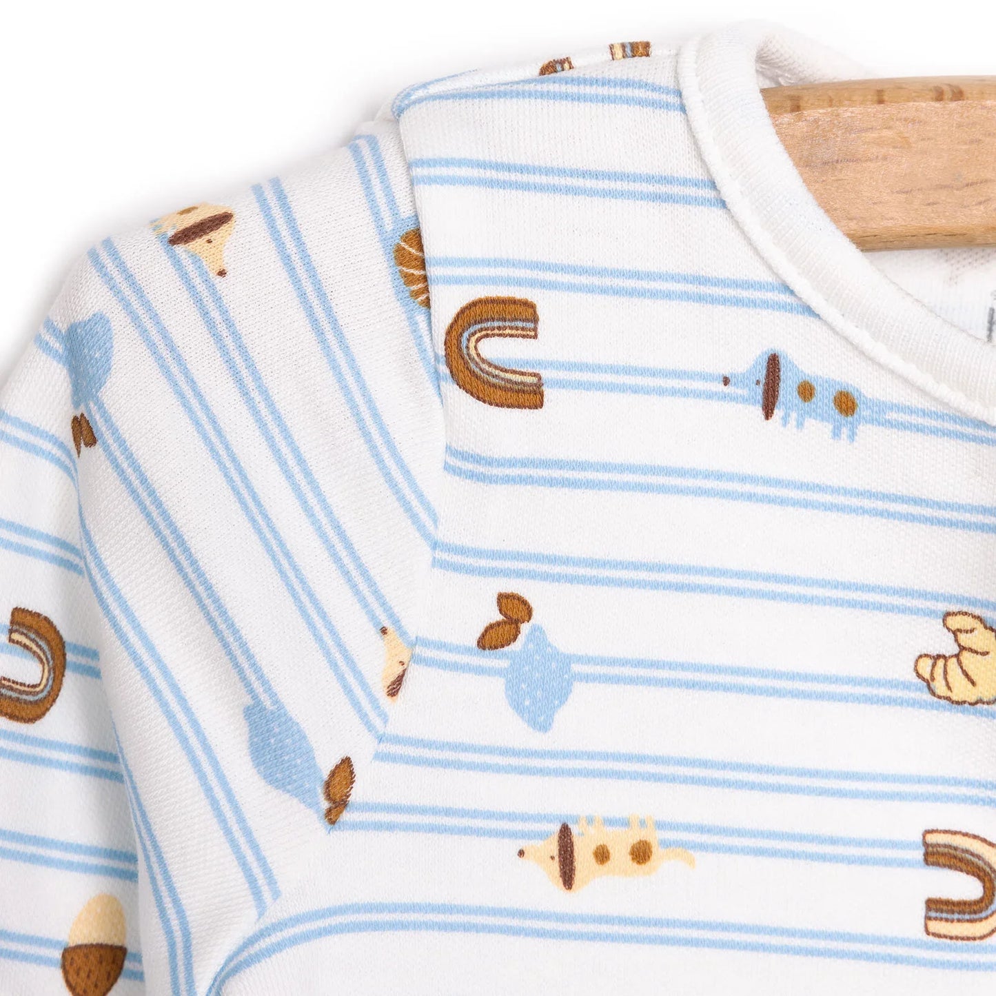 HelloBaby Newborn Boy Footed Jumpsuit - Light Blue