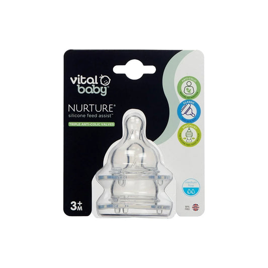 Vital Baby Nurture Silicone Teats Medium Flow