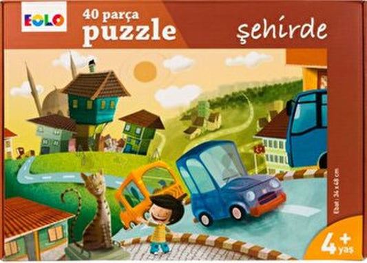 Yer Puzzle-40 Parça Puzzle - Şehirde