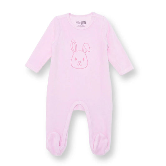 HelloBaby Newborn Velvet Footed Jumpsuit - Pink