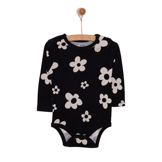 HelloBaby Girl Long Sleeve Bodysuit - Black
