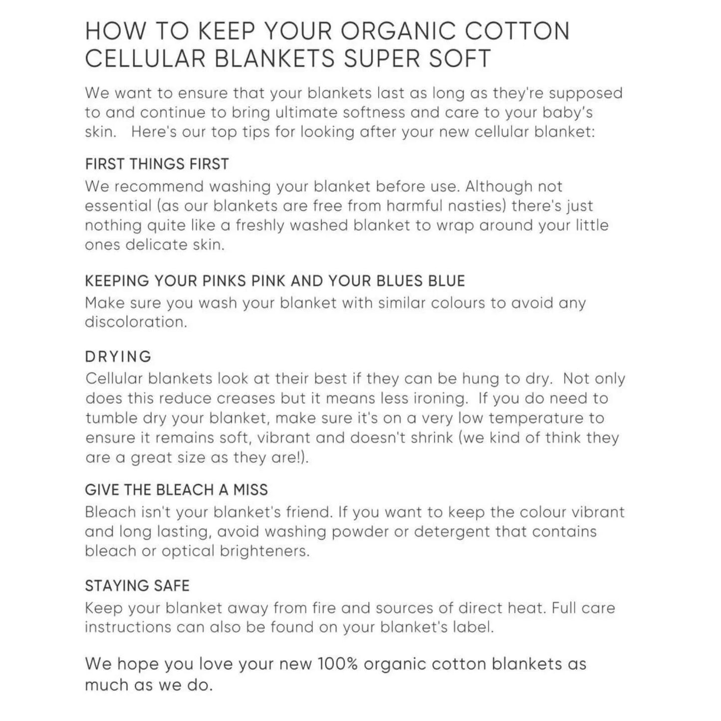 Bloomsbury Mill Organic Cotton Cellular Blankets Newborn Gift Set 2 pcs - Blue