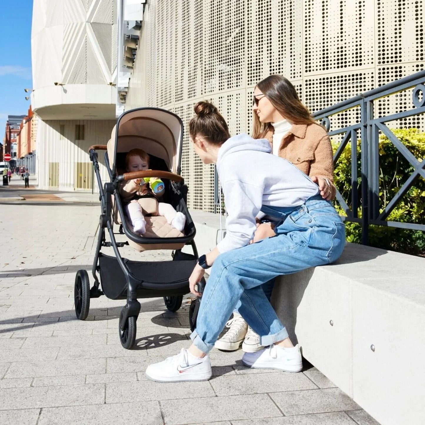 Ickle Bubba Cosmo 2-in-1 Pushchair & Carrycot - Black/Graphite Grey/Tan