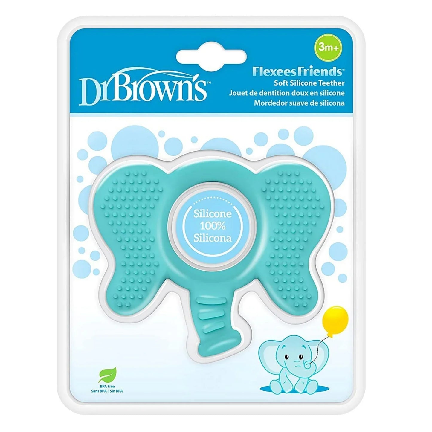 Dr. Brown's Flexees Friends Teether - Blue Elephant