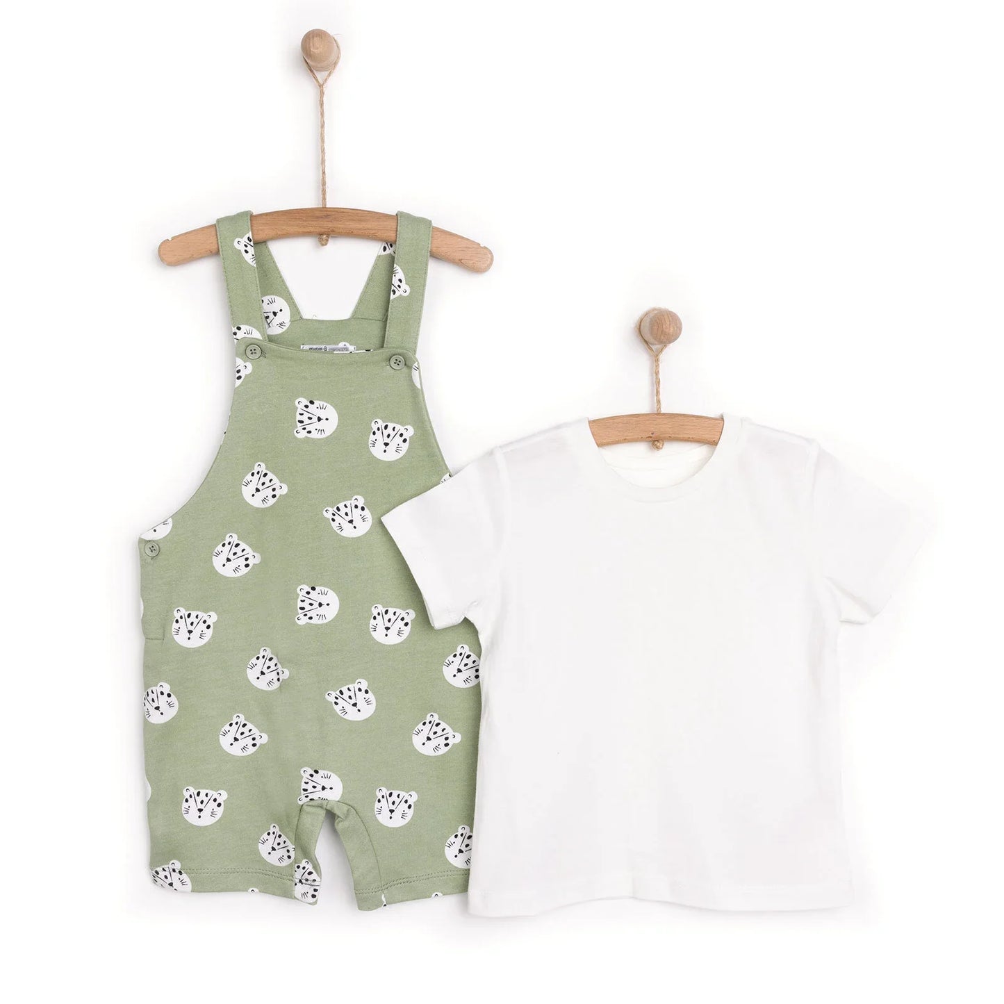 HelloBaby Basic Boy Overall Short - White