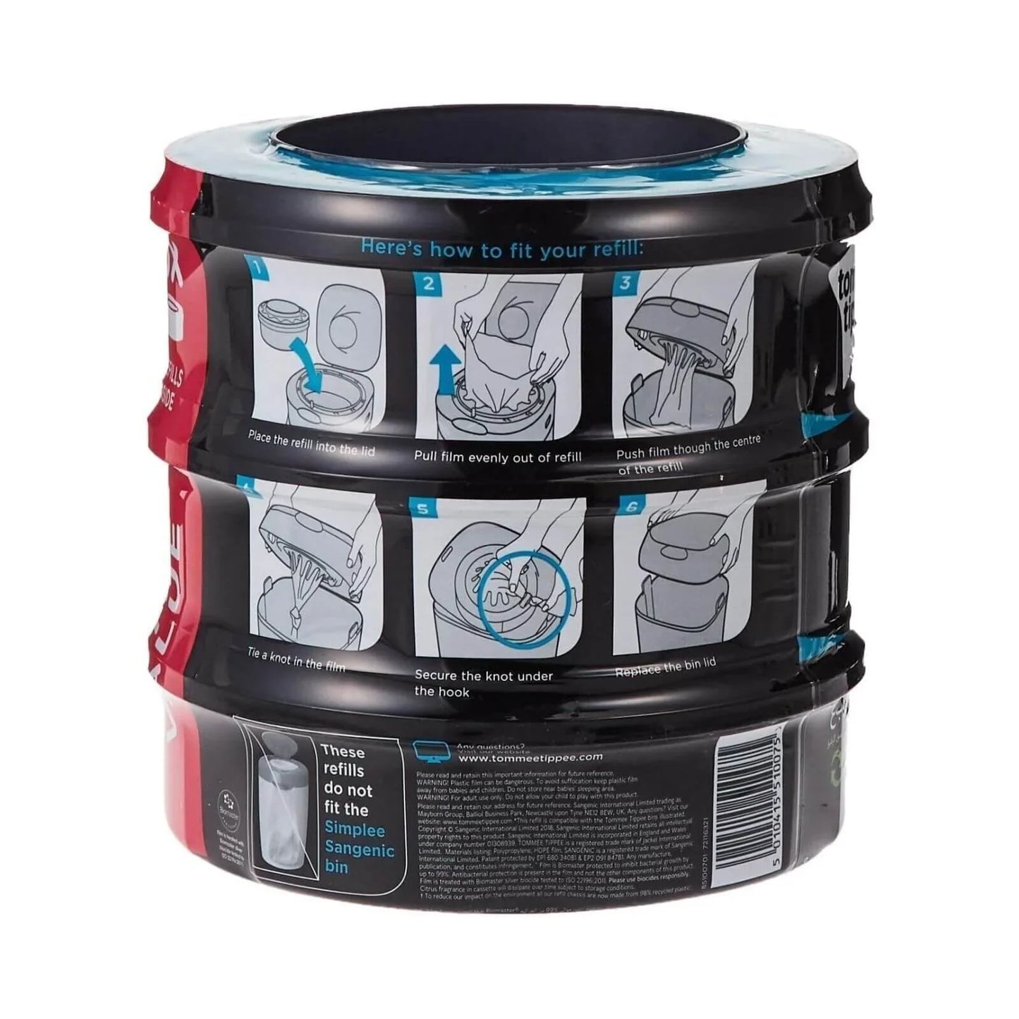 Tomme Tippee Sangenic Twist and Click Cassettes 3 pcs