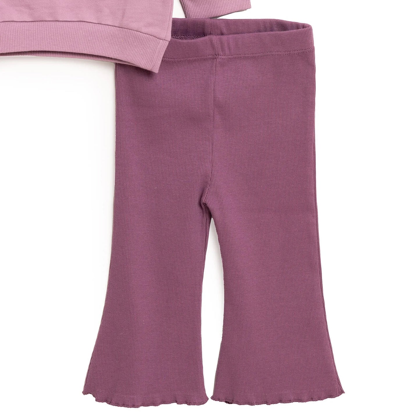 HelloBaby Baby Girl Sweatshirt Footless Bottom - Purple