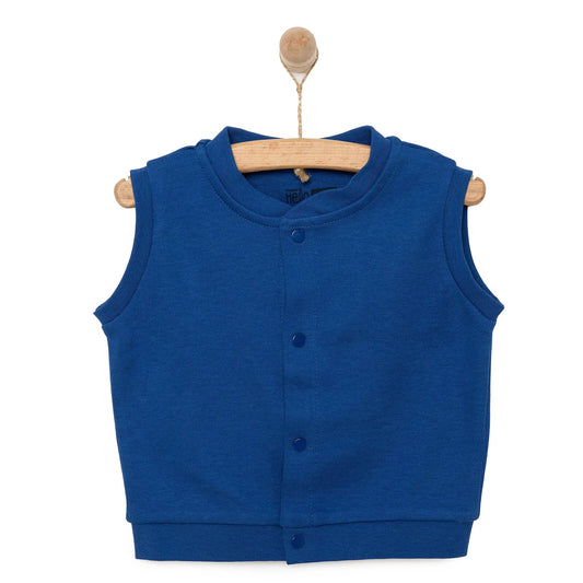 HelloBaby Baby Boy Ribbed Cardigan - Navy Blue