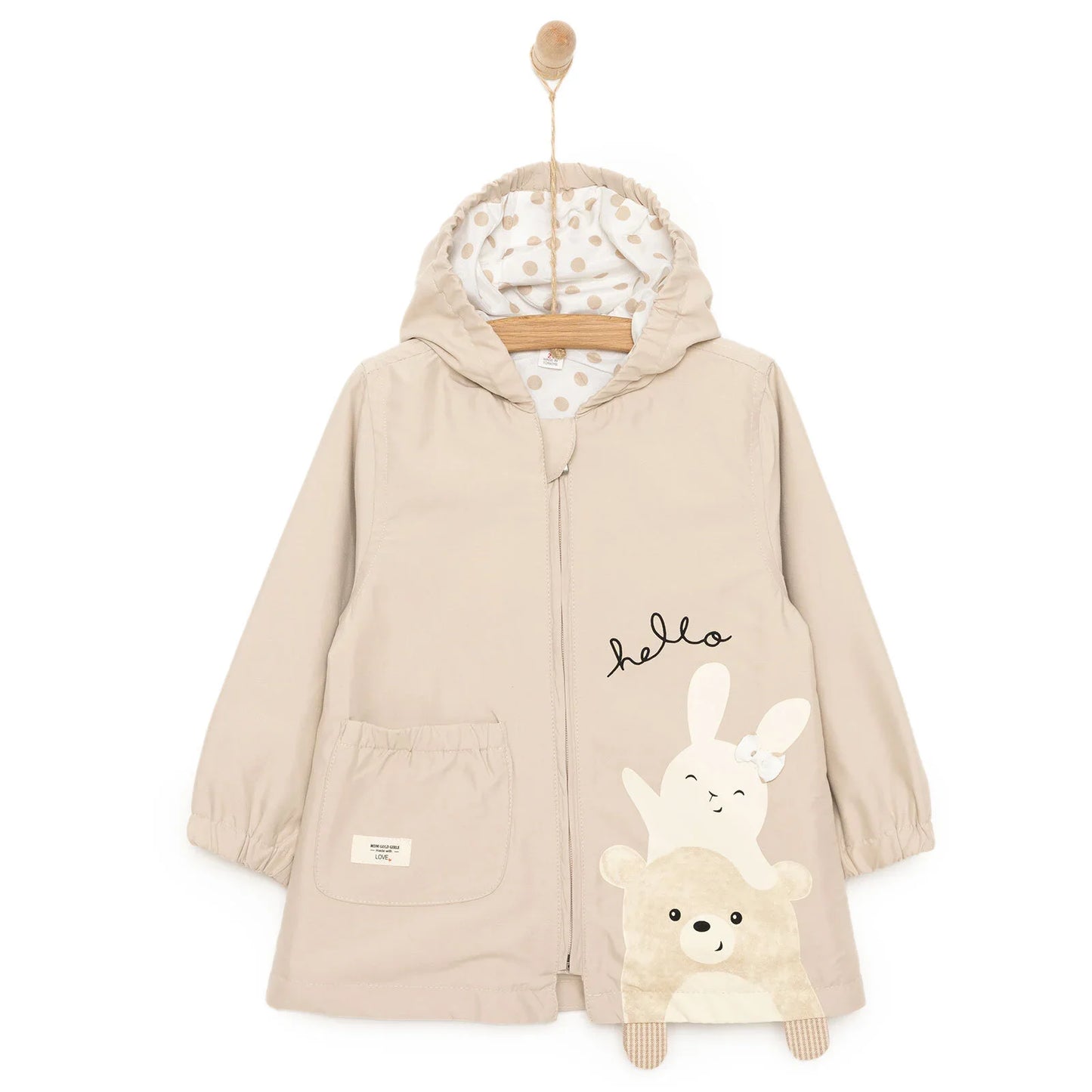 Midimod Girl Raincoat - Beige