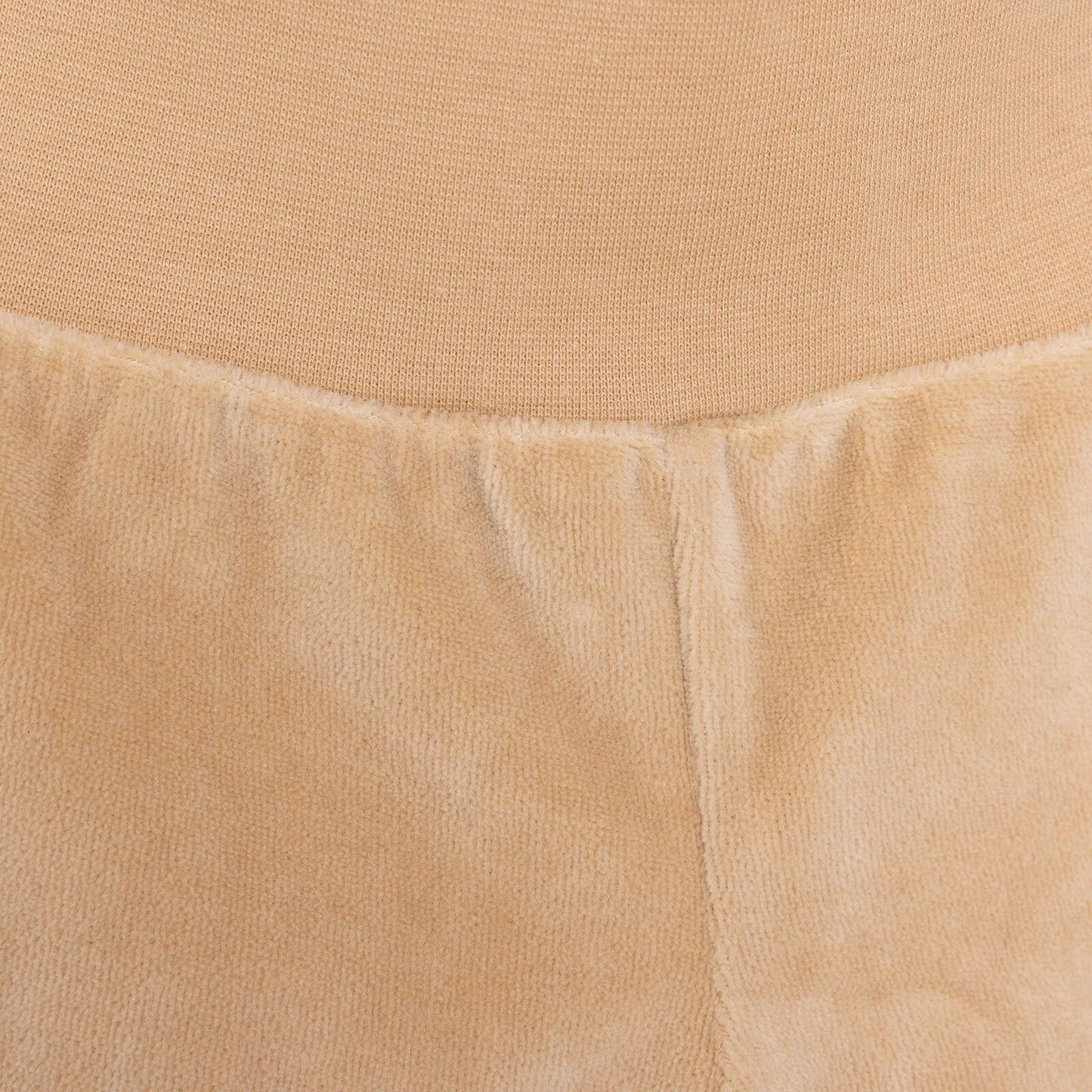 HelloBaby Unisex Velvet Footed Bottom - Beige