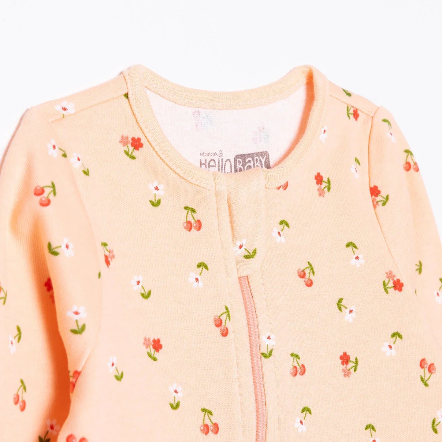 HelloBaby Newborn  Footed Jumpsuit - Salmon