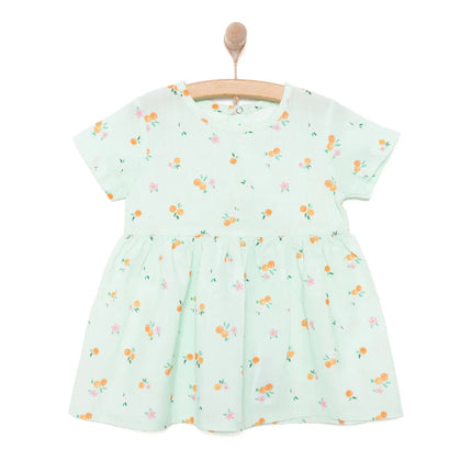 HelloBaby Newborn Girl Woven Dress - Light Blue
