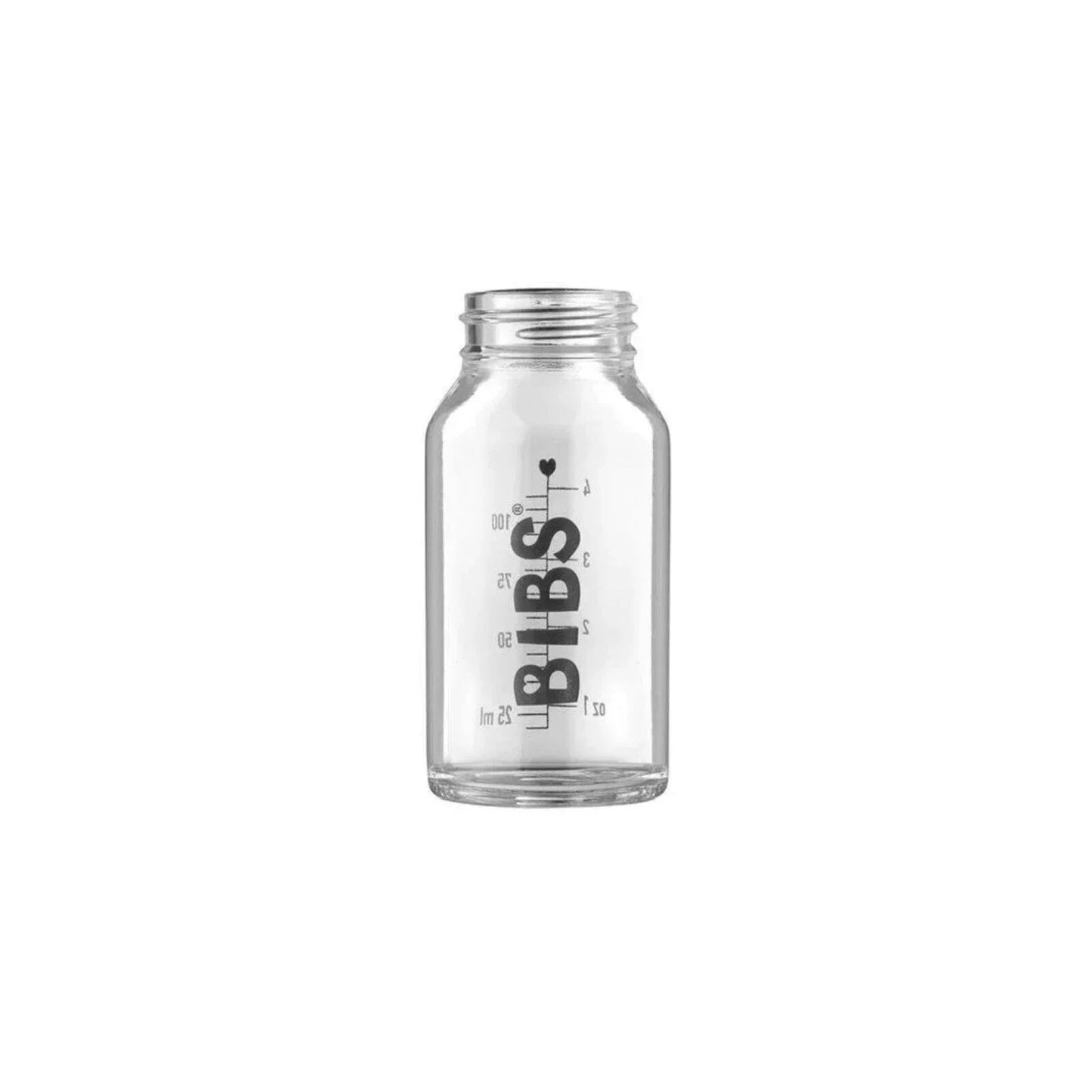 BIBS Baby Glass Bottle Complete Set Latex 110ml - Ivory
