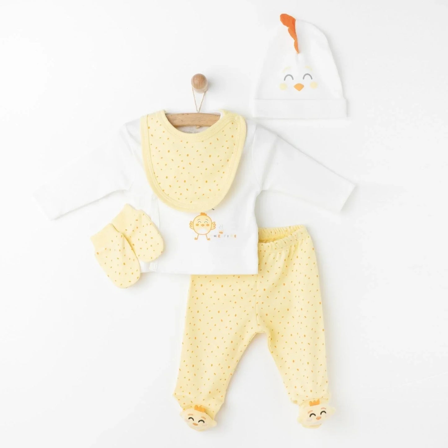 Little Life Girl 5 Piece Newborn Set - Yellow