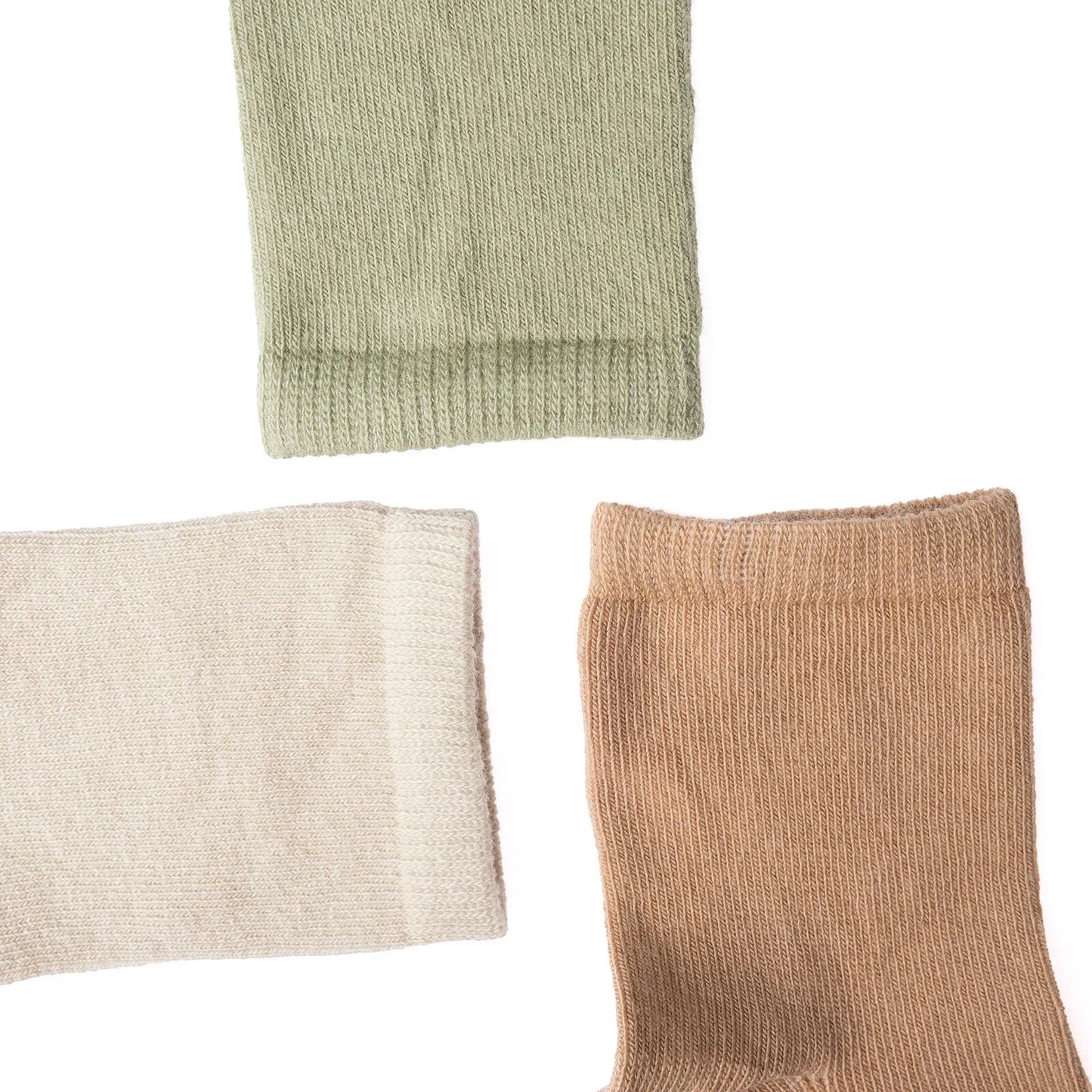 HelloBaby Boy Non-Slip Baby Socks 3 Pack - Beige