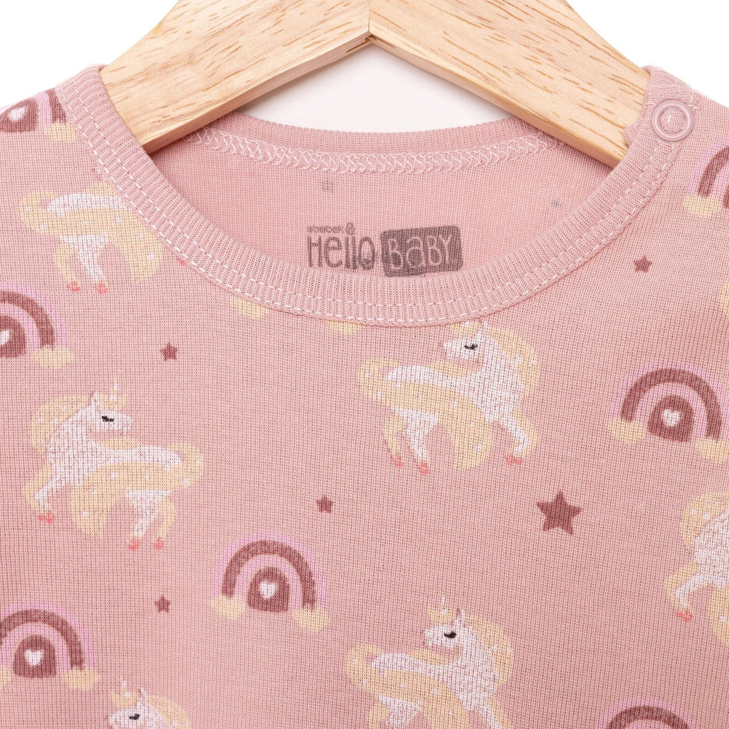 HelloBaby Girl Long Sleeve Bodysuit - Light Rose