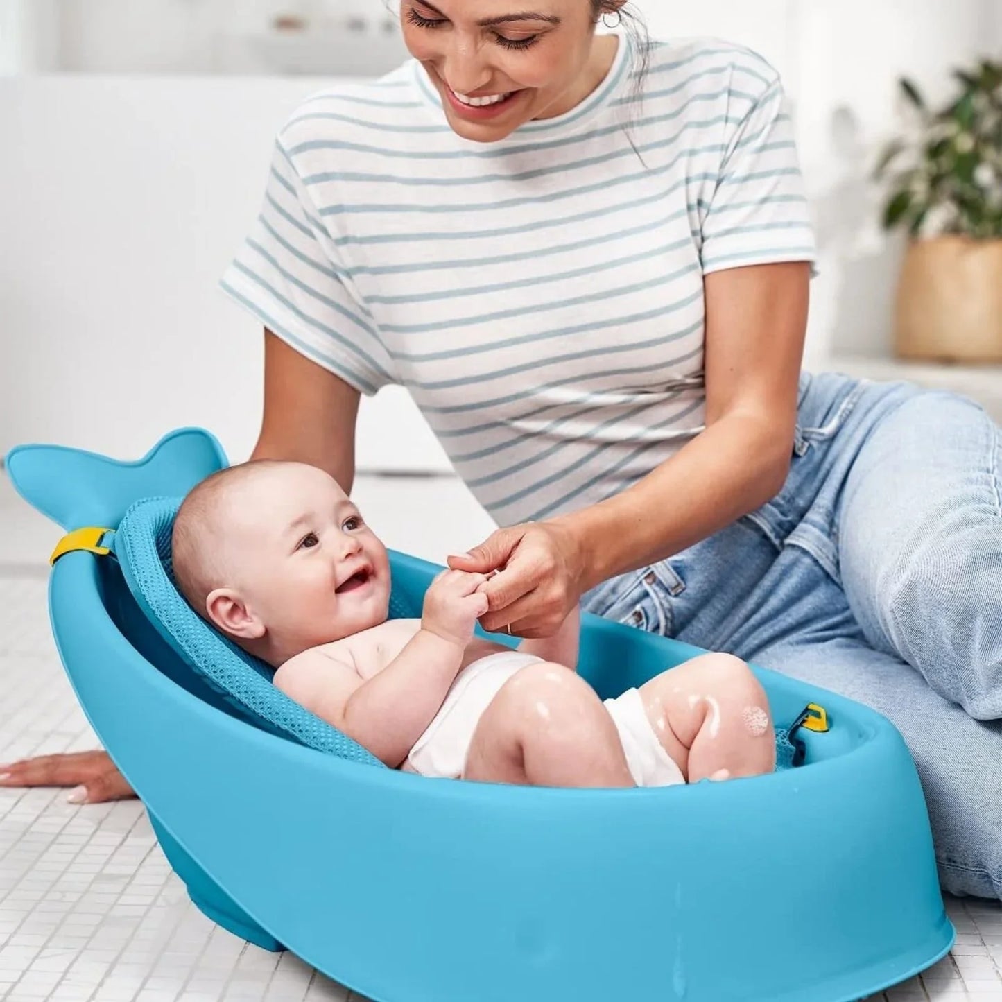 Skip Hop Moby Smart Sling 3-Stage Baby Bath Tub - Blue