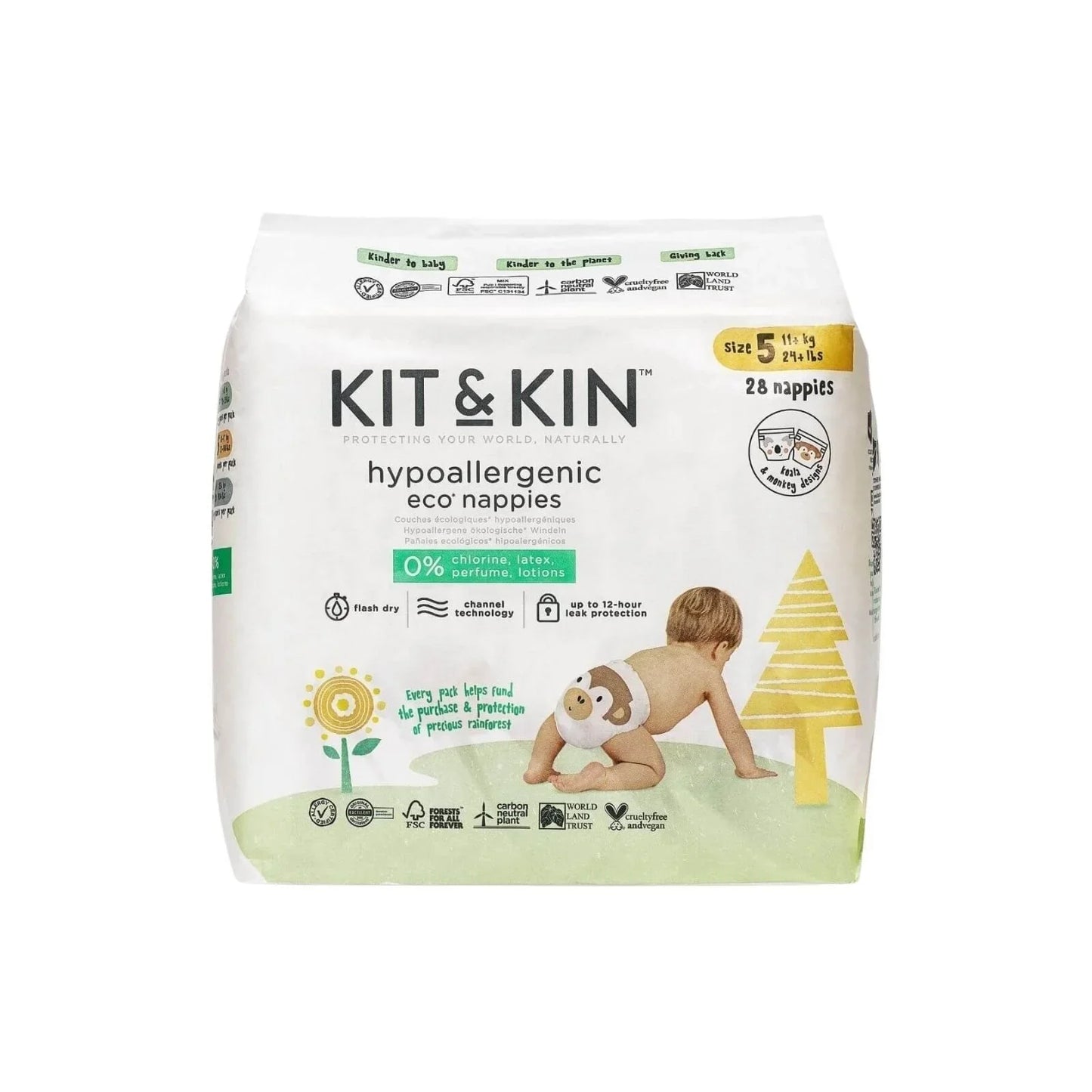 Kit & Kin Nappies Size 5 - 28 nappies