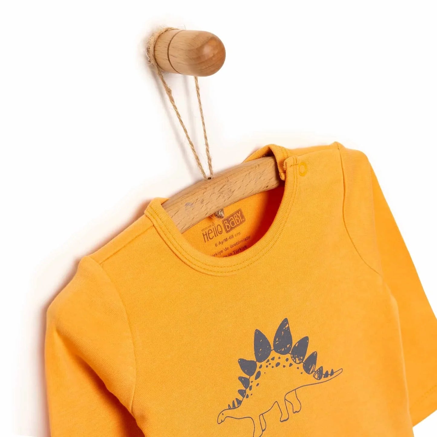 HelloBaby Boy Long Sleeve Bodysuit - Orange