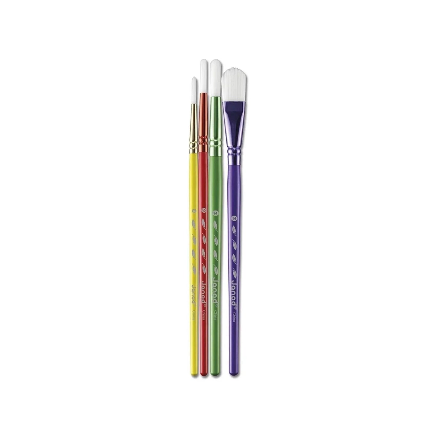 Janod Synthentic Paint Brushes 4 pcs