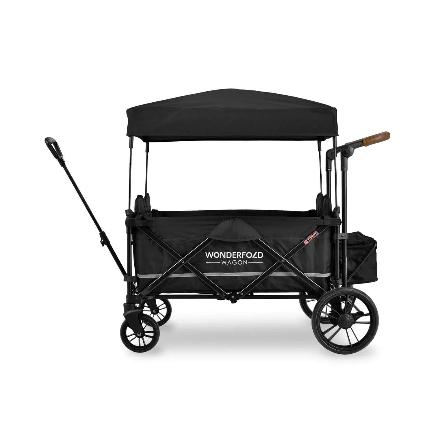Wonderfold X4 Push & Pull Quad Stroller Wagon - Pitch Black