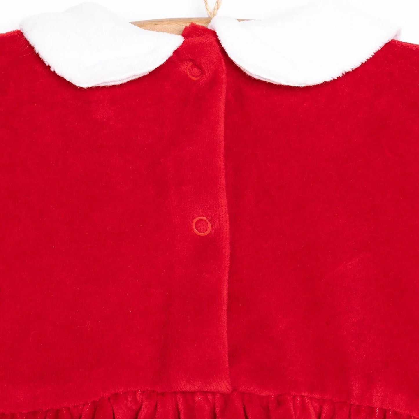 HelloBaby Newborn Girl Velvet Dress - Red