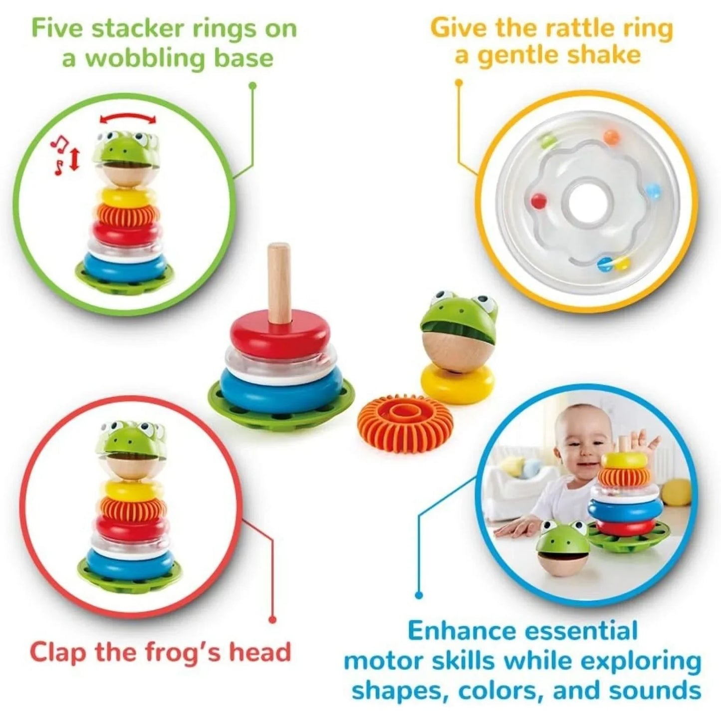 Hape Mr Frog Stacking Rings
