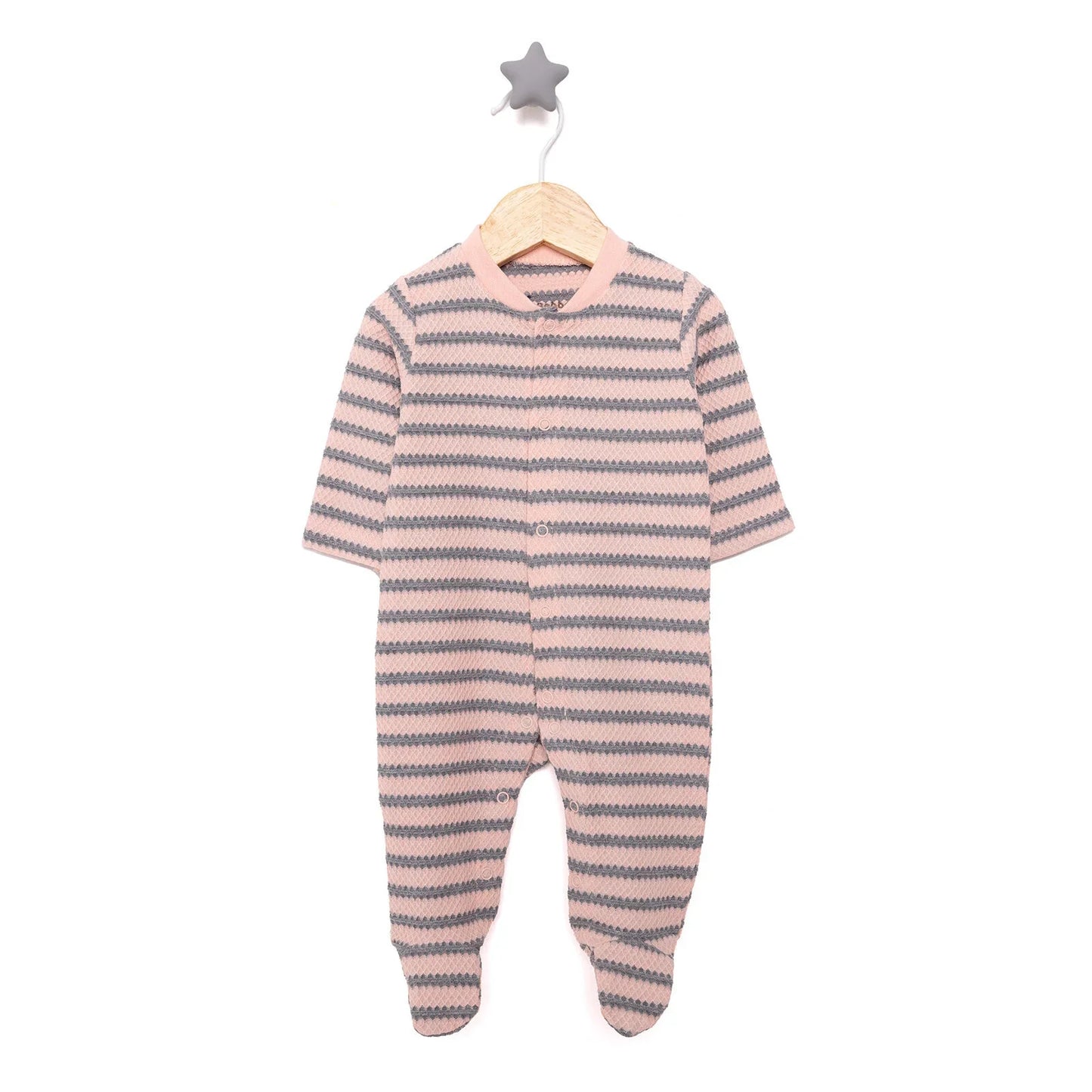 Bebbek Girl Footed Jumpsuit - Salmon