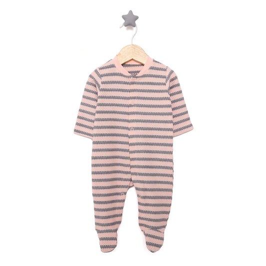 Bebbek Girl Footed Jumpsuit - Salmon