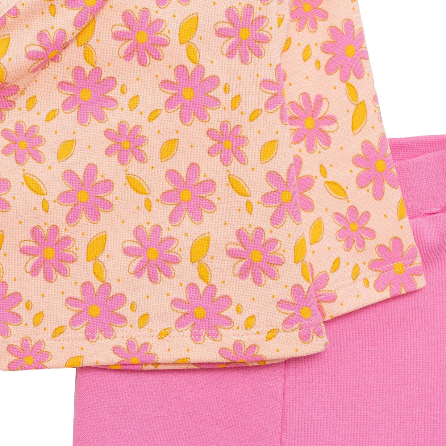 HelloBaby Girl Wrapover Top-Hat-Footed Bottom - Salmon