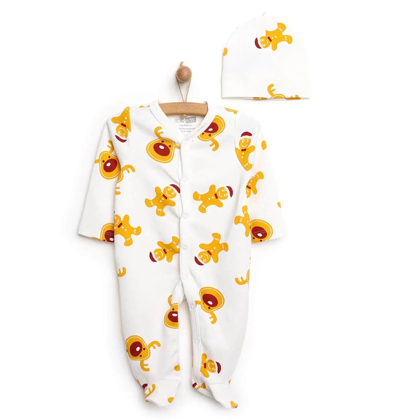 HelloBaby Footed Jumpsuit with Hat