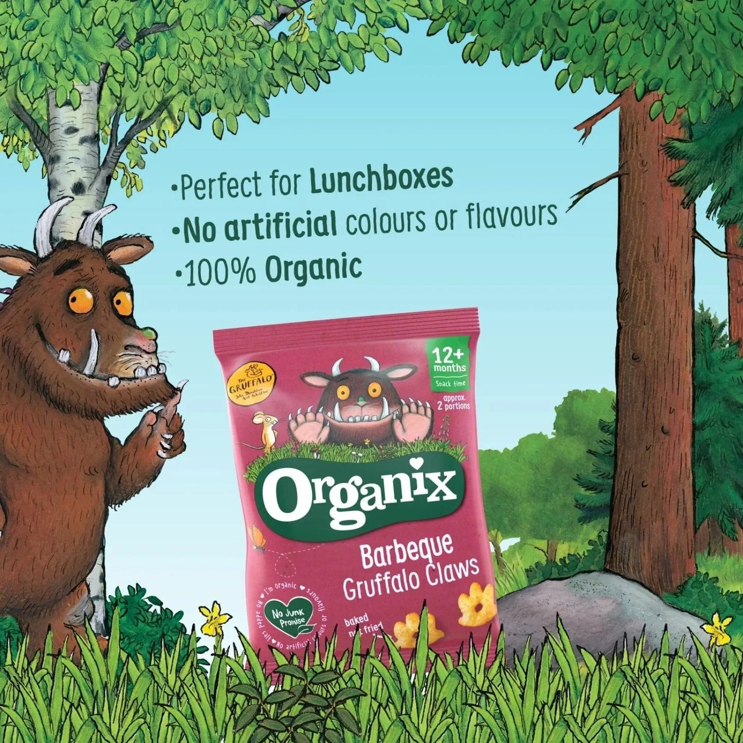 Organix Barbeque Gruffalo Claws 12+ months 60g (4x15g)