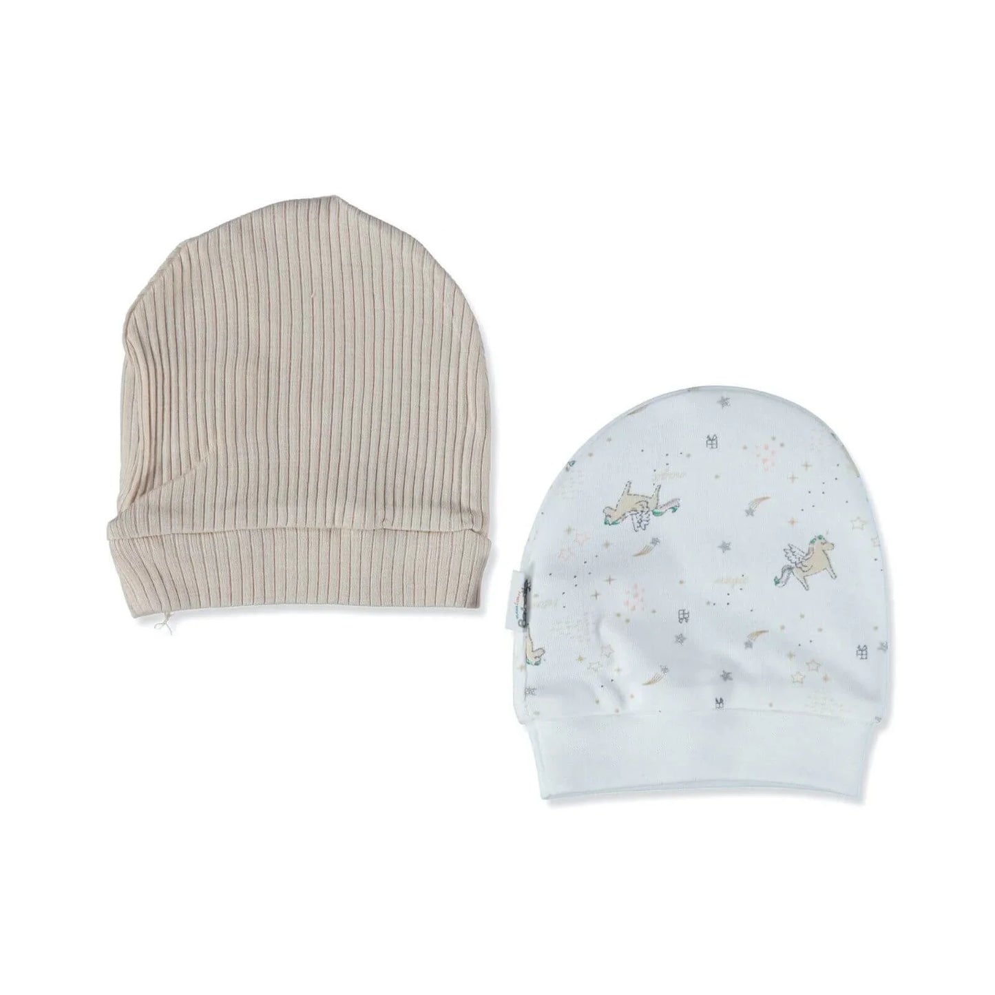 Bebetto Newborn Hat 2 Pcs - Beige