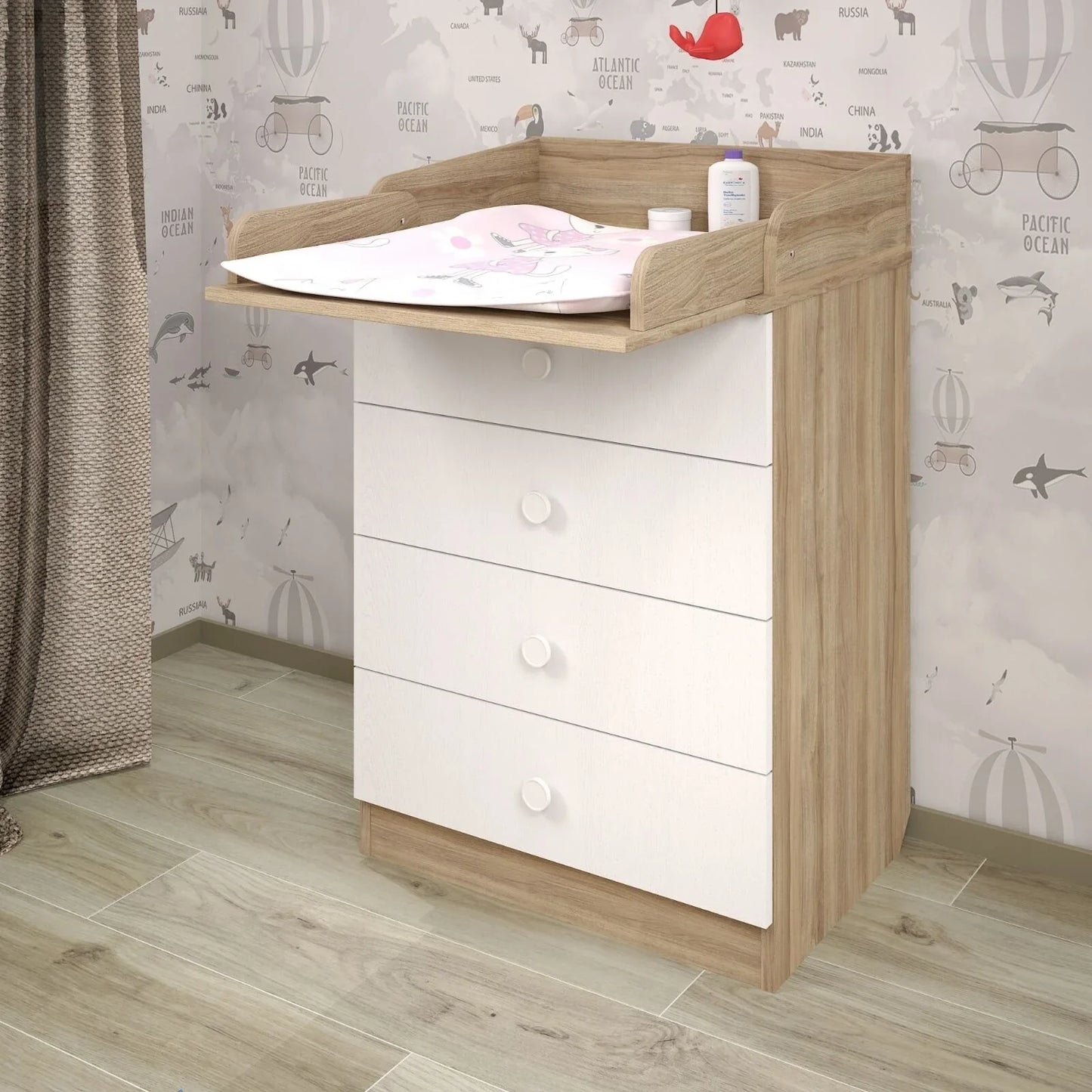 Shefa Kids 600 Changing Dressers - Elm/White