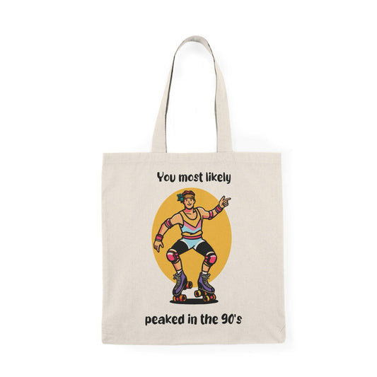 90s Peaked Tote – Funny Nostalgia Recycled Cotton Bag - mezetto KEOLIX KEOLIX