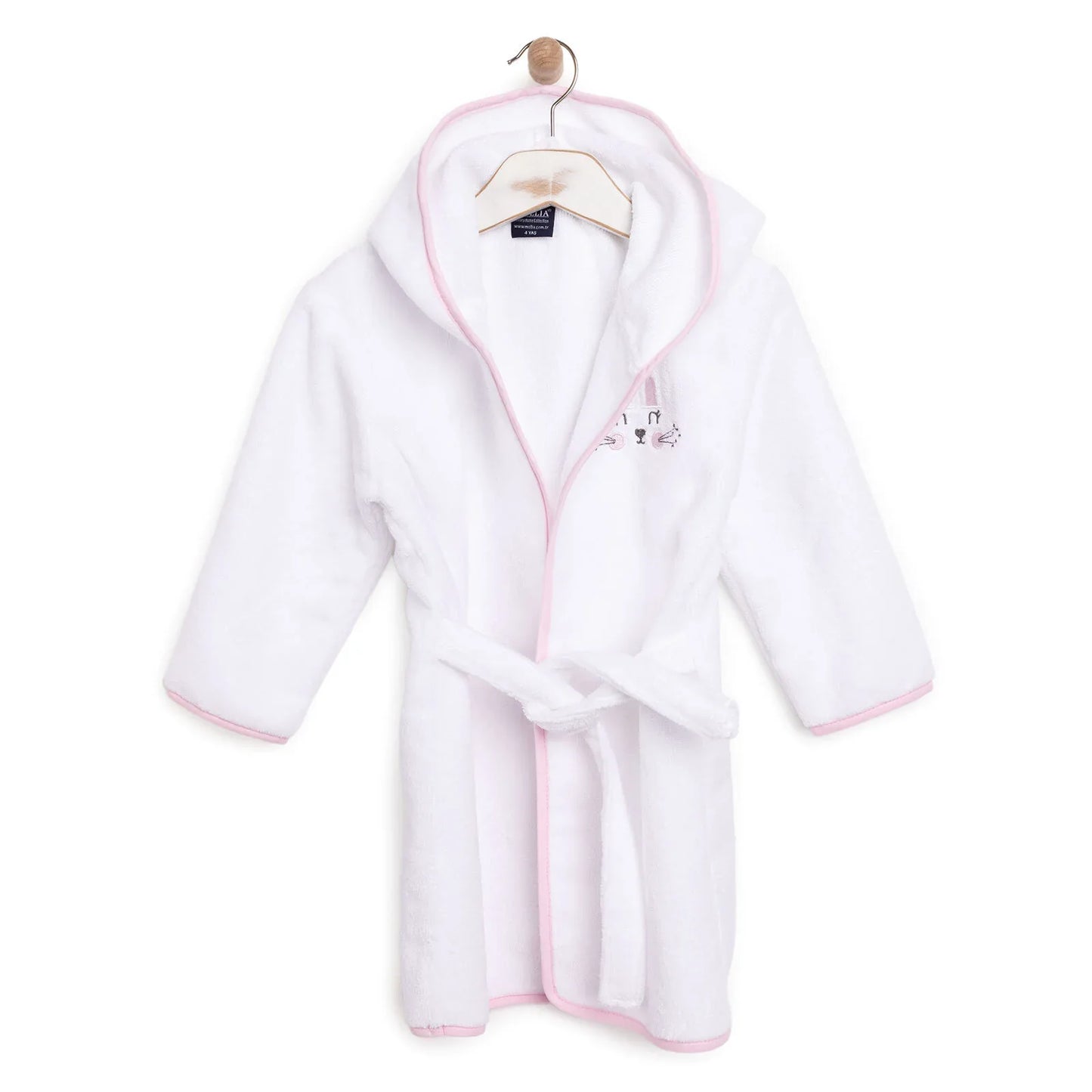 Mollia Girl Baby Bathrobe - White