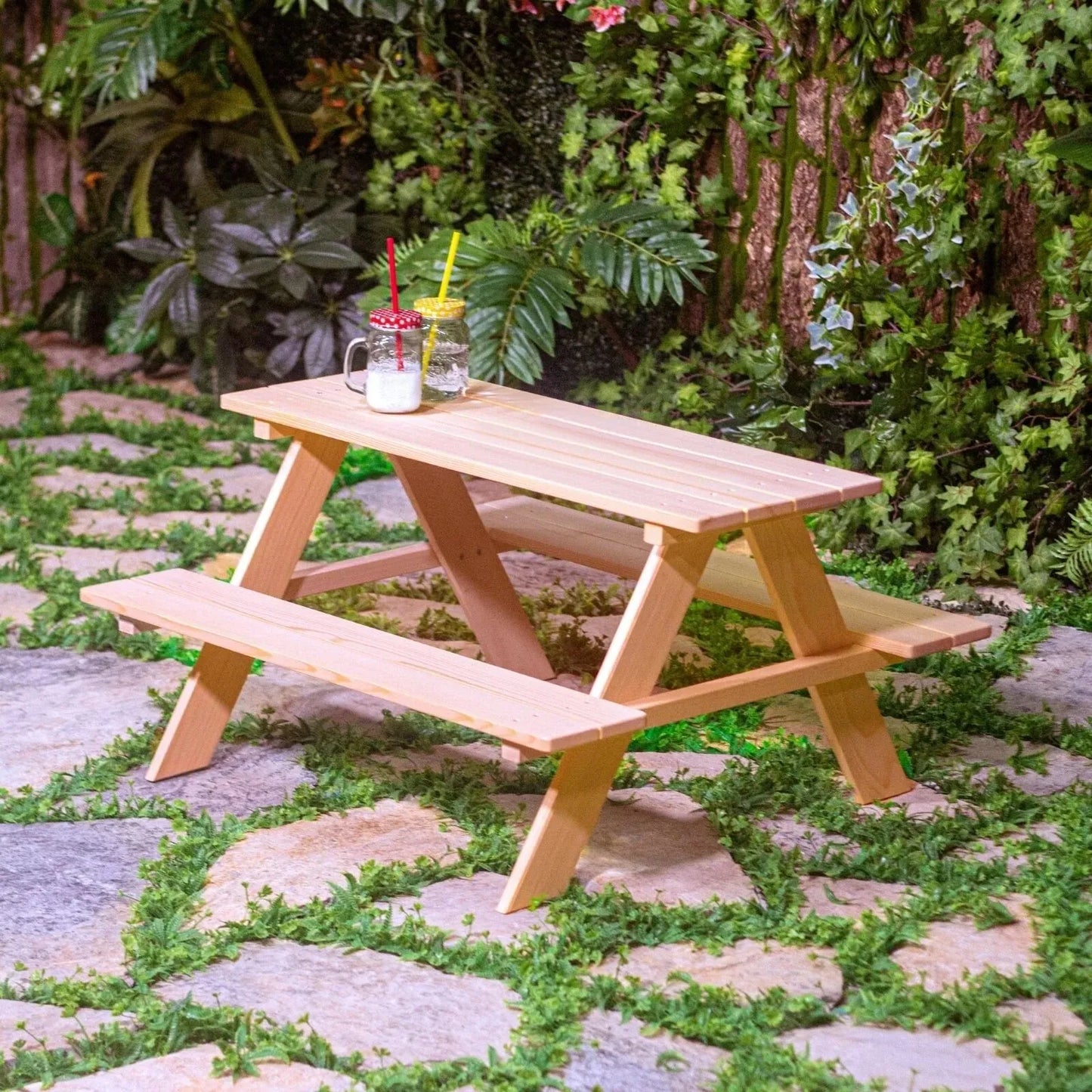 Montessori Wooden Mini Picnic Table