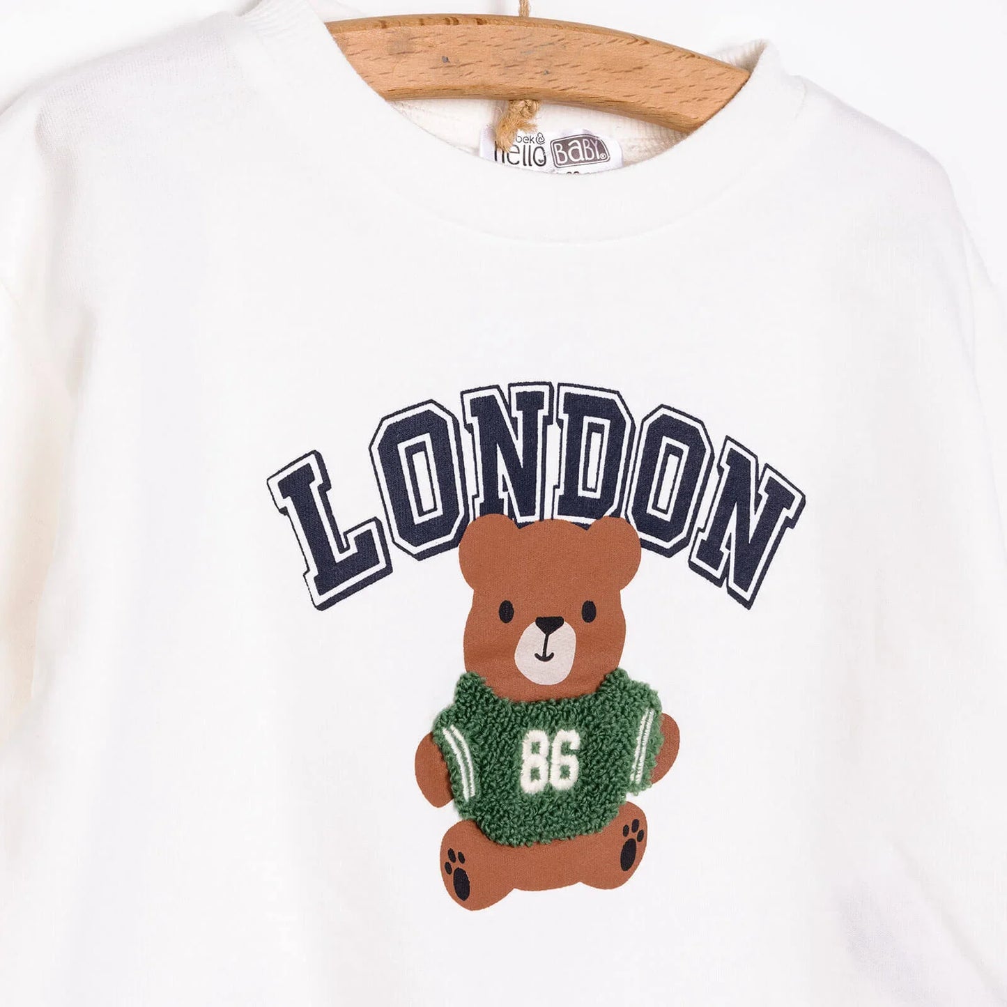 HelloBaby Baby Boy Sweatshirt - Ecru