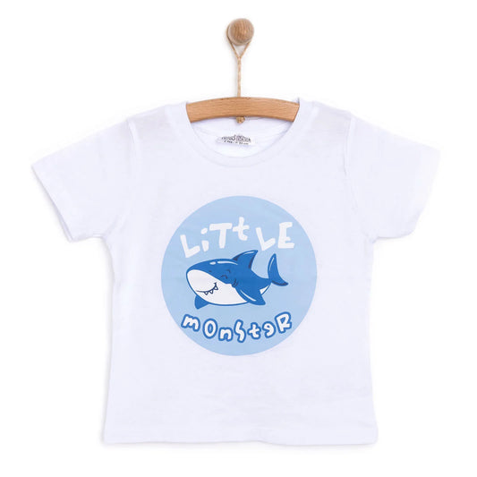HelloBaby Baby Shark Boy T-shirt - White