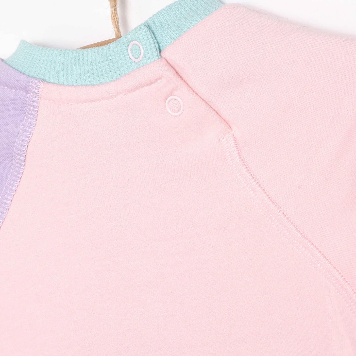 HelloBaby Newborn Colour Block Sweatshirt - Light Pink