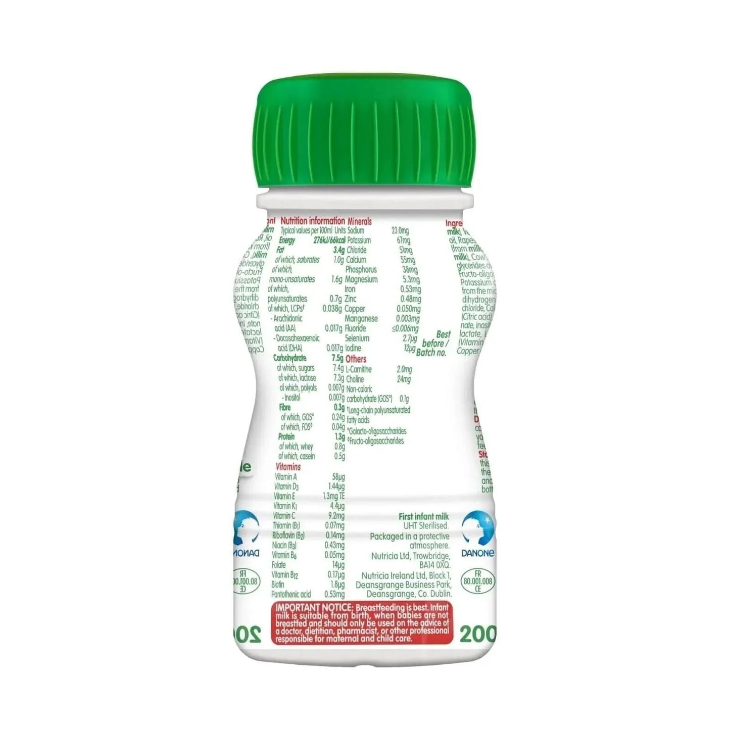 Cow & Gate 1 First Infant Ready to Feed Liquid Milk from Birth 200ml Pack of 12