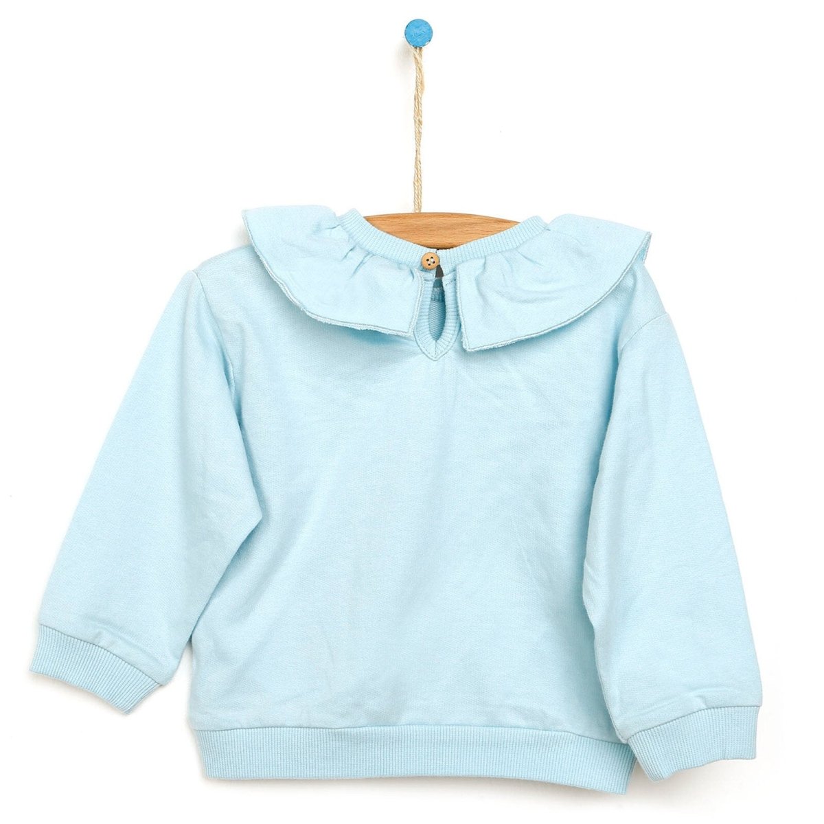 Tuffy Sweatshirt Collared - Footless Bottom - Light Blue