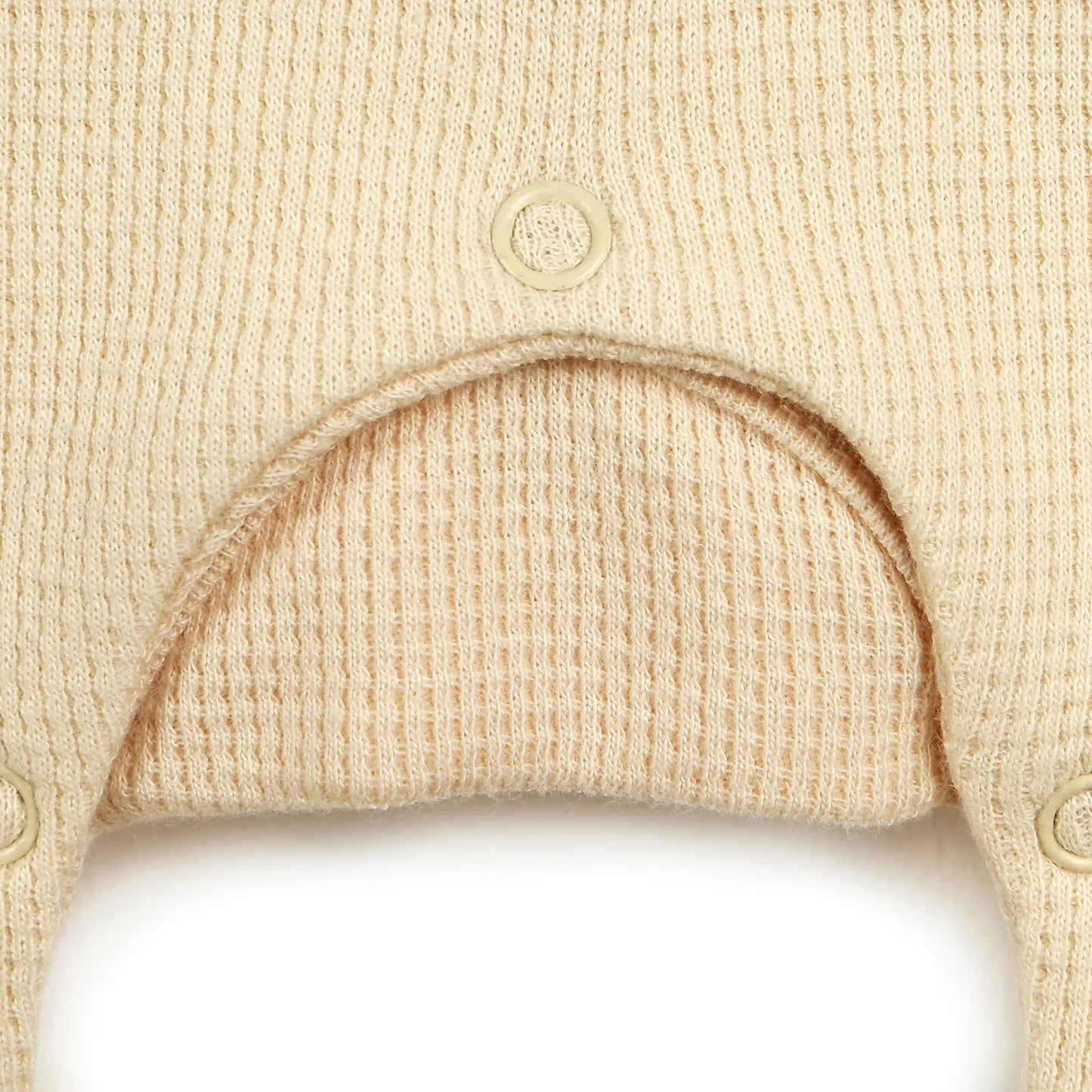 HelloBaby Newborn Polo Collar Romper - Ecru