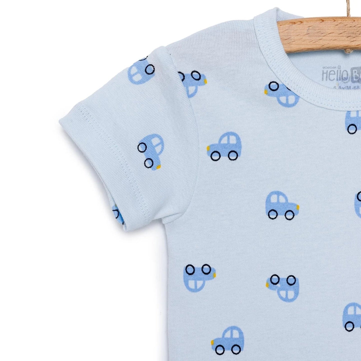 HelloBaby Boy Short Sleeve Bodysuit - Blue