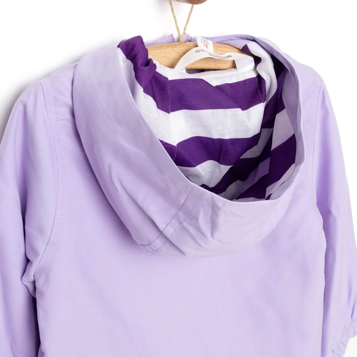 Midimod Basic Unicorn Printed Baby Girl Raincoat - Purple