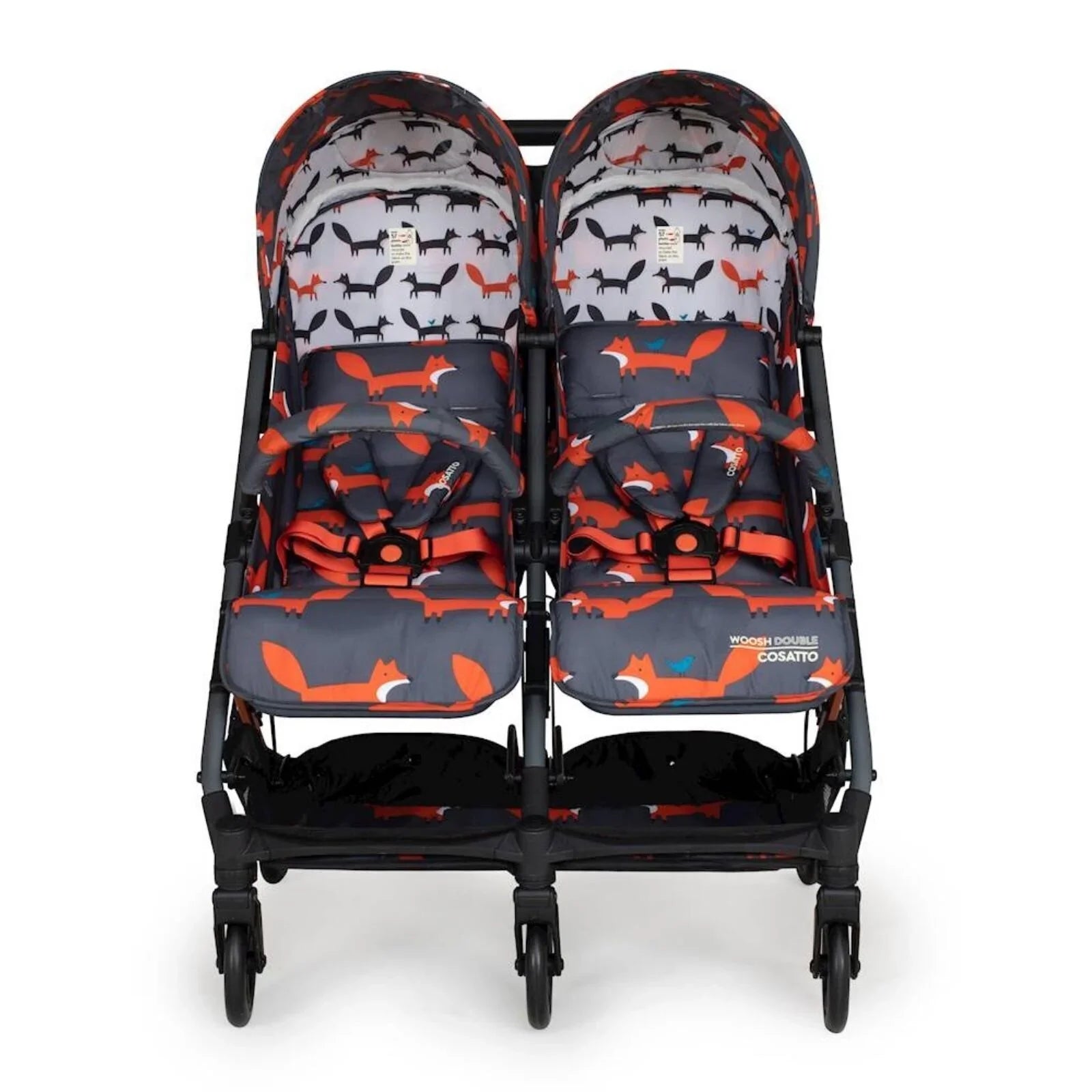 Cosatto Woosh Double Stroller - Charcoal Mister Fox