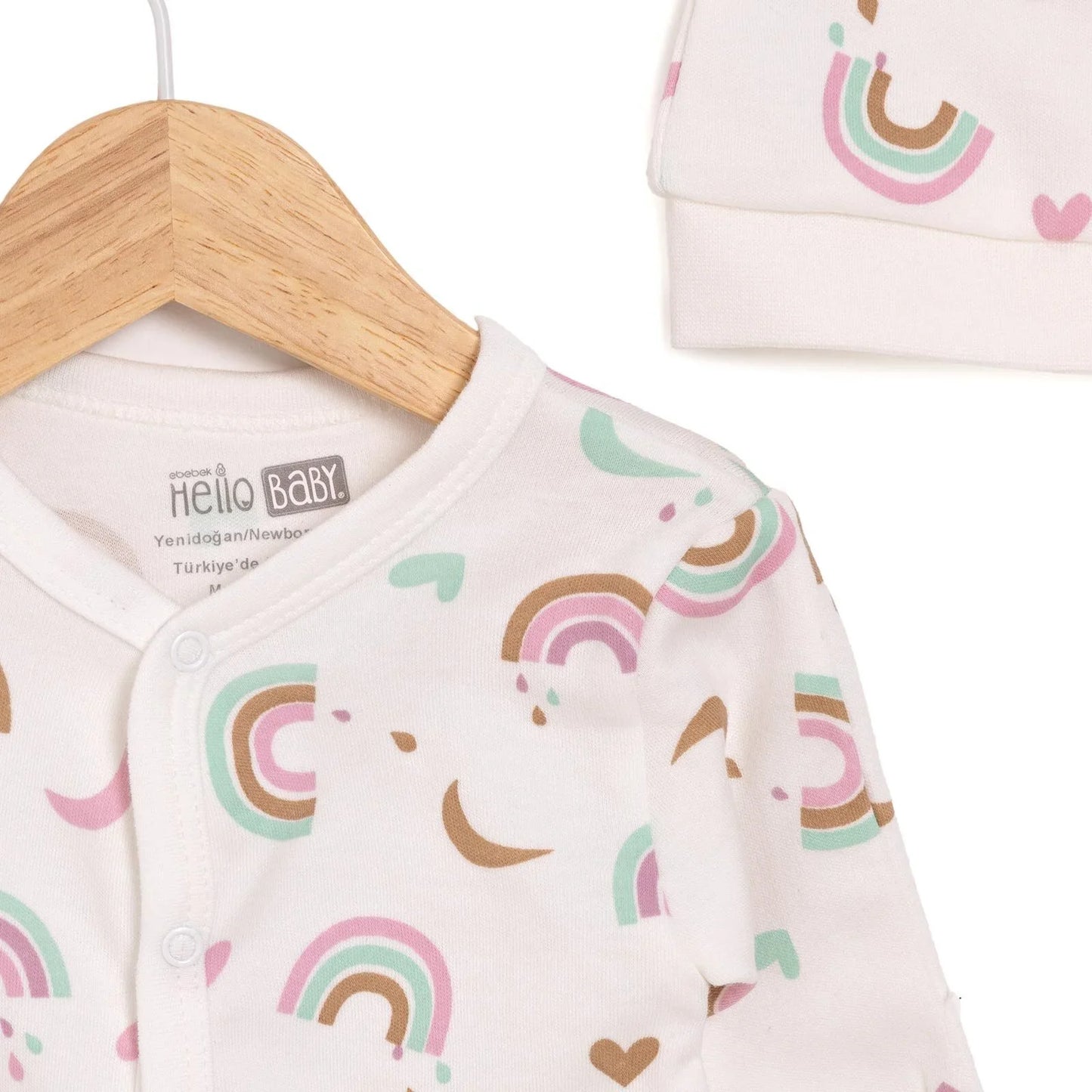 HelloBaby Girl Jumpsuit-Hat - Ecru