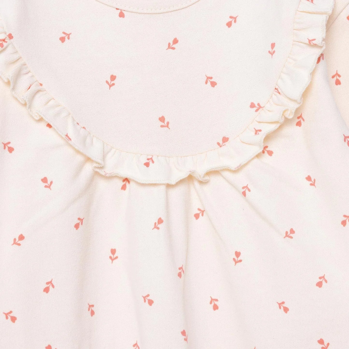 HelloBaby Winter Cherry Dress - Ecru Printed