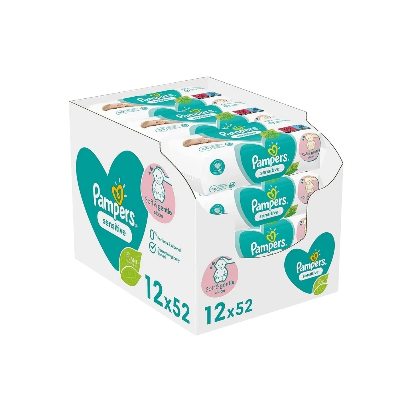 Pampers Baby Wipes Sensitive 12x52 pcs