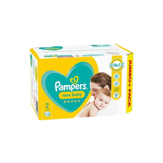 Pampers New Baby Size 2 Jumbo Pack - 76 nappies
